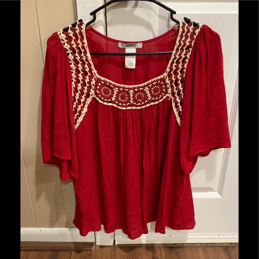 Embroidered shirt - Red